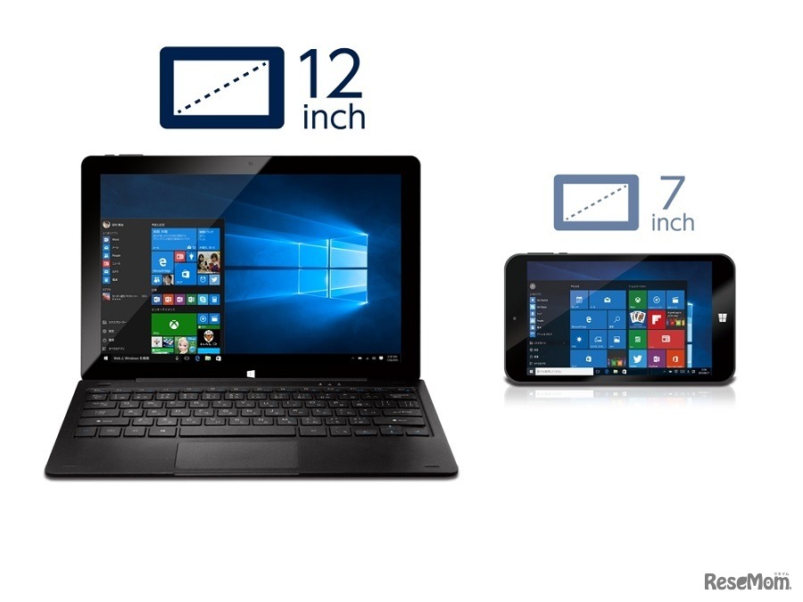 12.1型の液晶画面