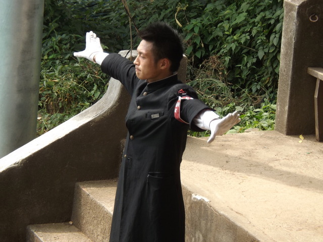 凛々しい九大応援リーダー