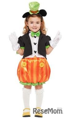 ディズニー パンプキンミッキーキッズコスチューム 女の子 対応身長80-100cm 95842TAmazon販売価格：6,030円 （9月15日発売予定、予約受付中）