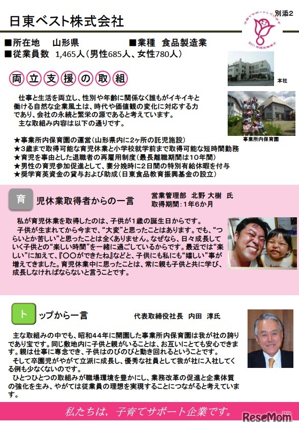 認定企業の取組事例