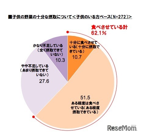 子どもの野菜の十分な摂取について