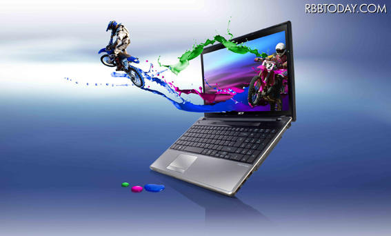 日本エイサー、10万円以下の3Dノート「AS5745DG-A54E/L」 3D視聴のイメージ
