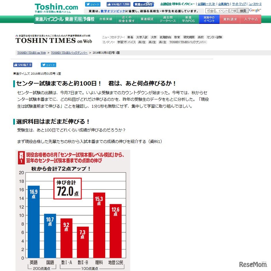 Web版東進タイムズ