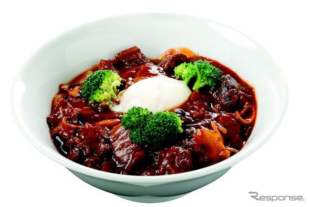 13 ビモン きのこたっぷり牛すじデミ玉丼