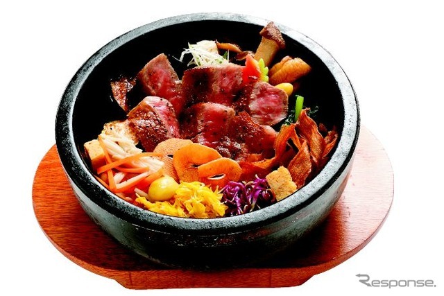 22 米沢牛 黄木 米沢牛赤身ステーキ石焼ガーリックどん～秋の味覚添え～