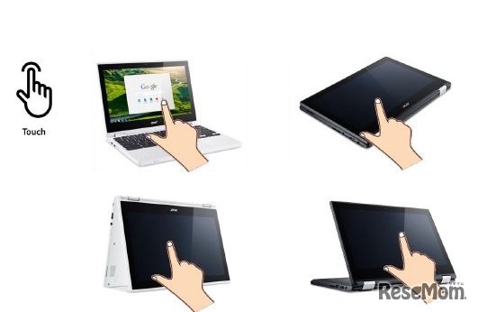 10ポイント マルチタッチ対応　日本エイサー　「C738T-A14N」と「CB5-132T-A14N」