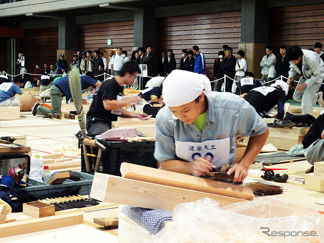 技能五輪全国大会（10月21～24日）　「建築大工」競技
