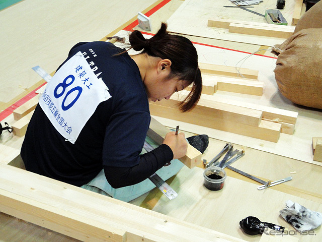 技能五輪全国大会（10月21～24日）　「建築大工」競技