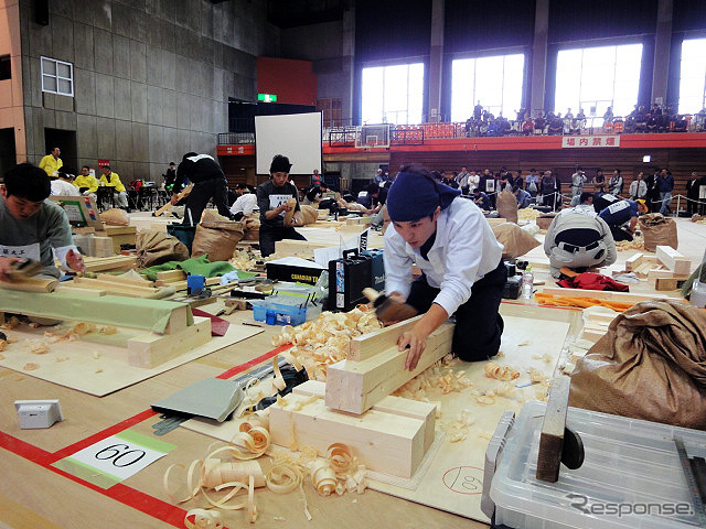 技能五輪全国大会（10月21～24日）　「建築大工」競技