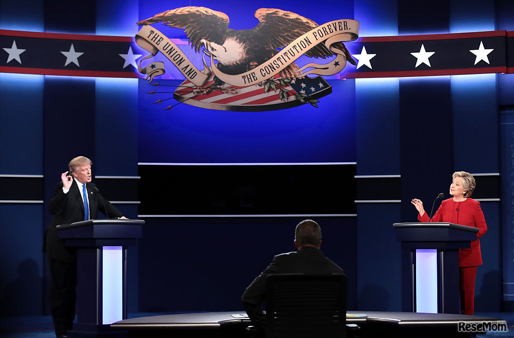 Hillary Clinton And Donald Trump Face Off In First Presidential Debate At Hofstra University　（Photo by Drew Angerer／Getty Images）