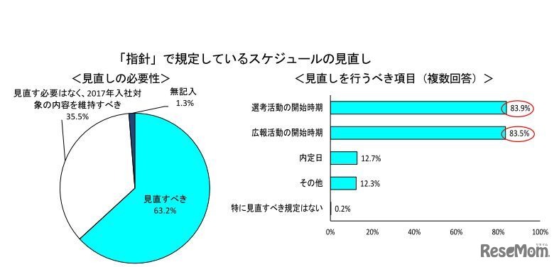 「指針」で規定しているスケジュールの見直し