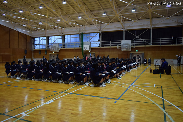 宝陵高校（愛知県豊川市）で開催された「ALSOK女子学生向け防犯セミナー」の様子（撮影：防犯システム取材班）