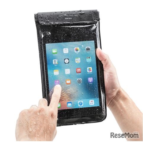 PDA-TABWPST8タブレット防水防塵ケース（スタンド付き・ショルダーベルト付き・8インチ・ブラック）