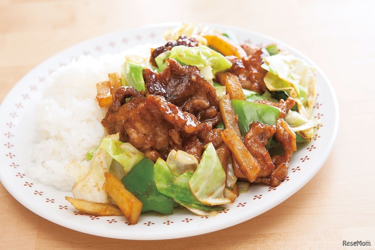 豚肉とあまり野菜のスタミナ丼