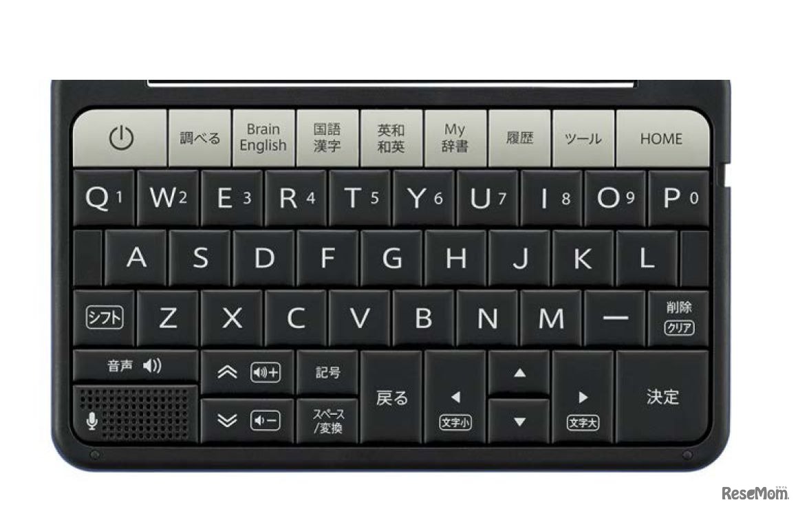 従来比約1.7倍の大型キーを搭載