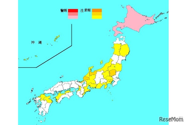 インフルエンザ流行レベルマップ（第50週）