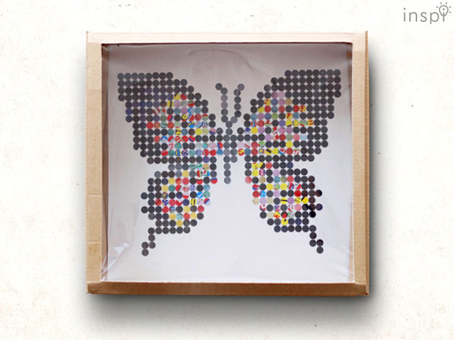 穴あけパンチとチラシで昆虫採集 by 大図まこと