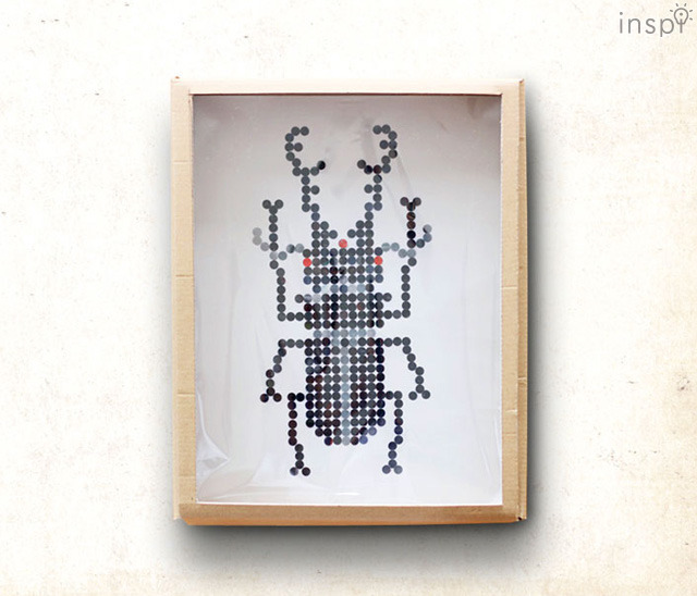 穴あけパンチとチラシで昆虫採集 by 大図まこと