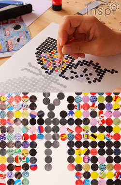 穴あけパンチとチラシで昆虫採集 by 大図まこと