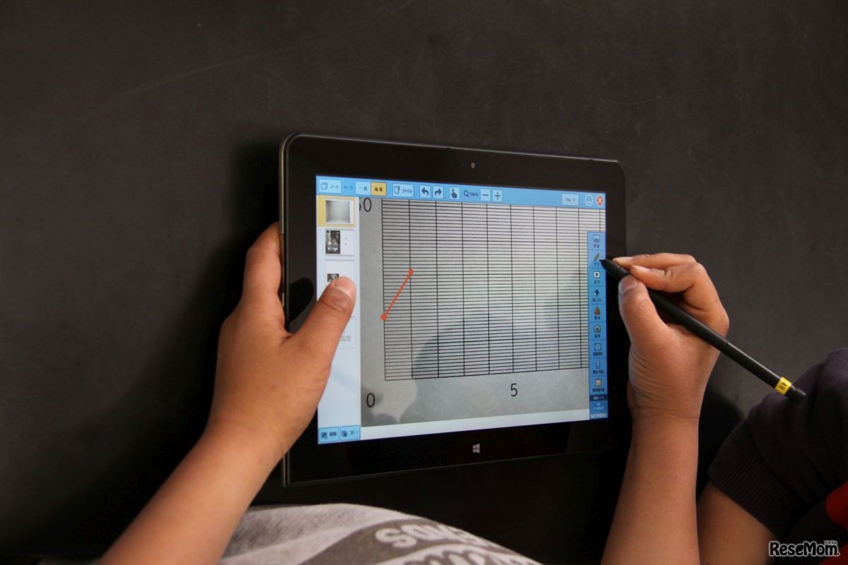 タブレットでグラフを作成（理科）