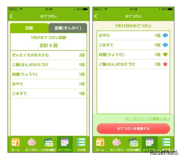 ハロまね　お手伝い機能