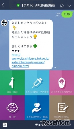 渋谷区LINEのイメージ