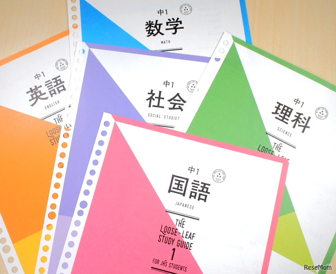 インデックスとして使用できる各教科のとびら。