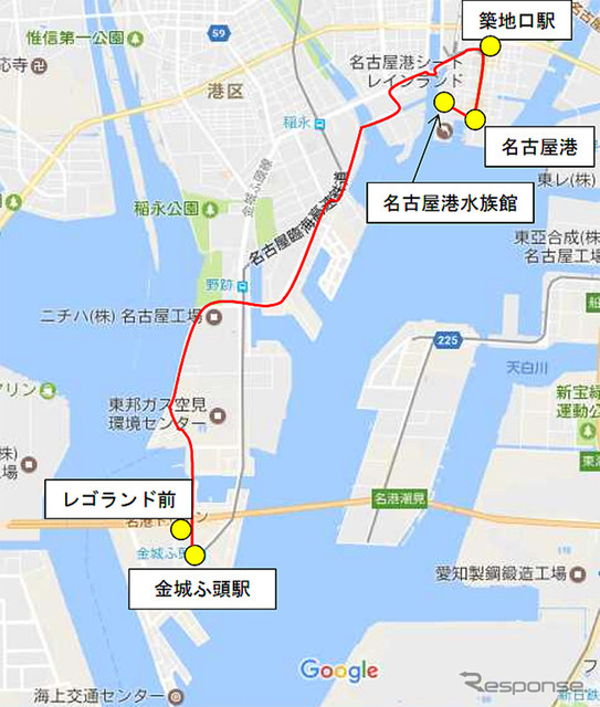 セントレア・名古屋港・桑名駅とレゴランドを結ぶバス運行ルート