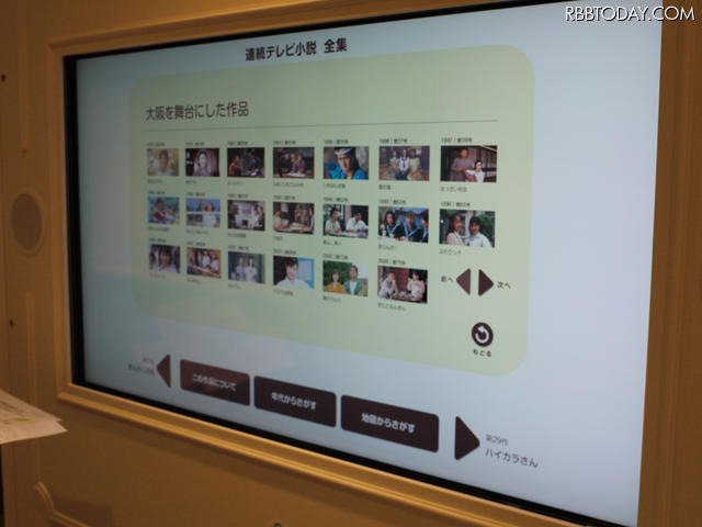 朝の連続テレビ小説が舞台になった地域が検索できる