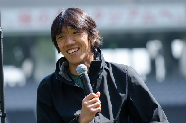 アディダスの『YOUNG ATHLETES CHALLENGE』に登壇した中村俊輔（2017年4月3日）