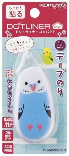 テープのり＜ドットライナーコンパクト＞限定柄（セキセイインコ）