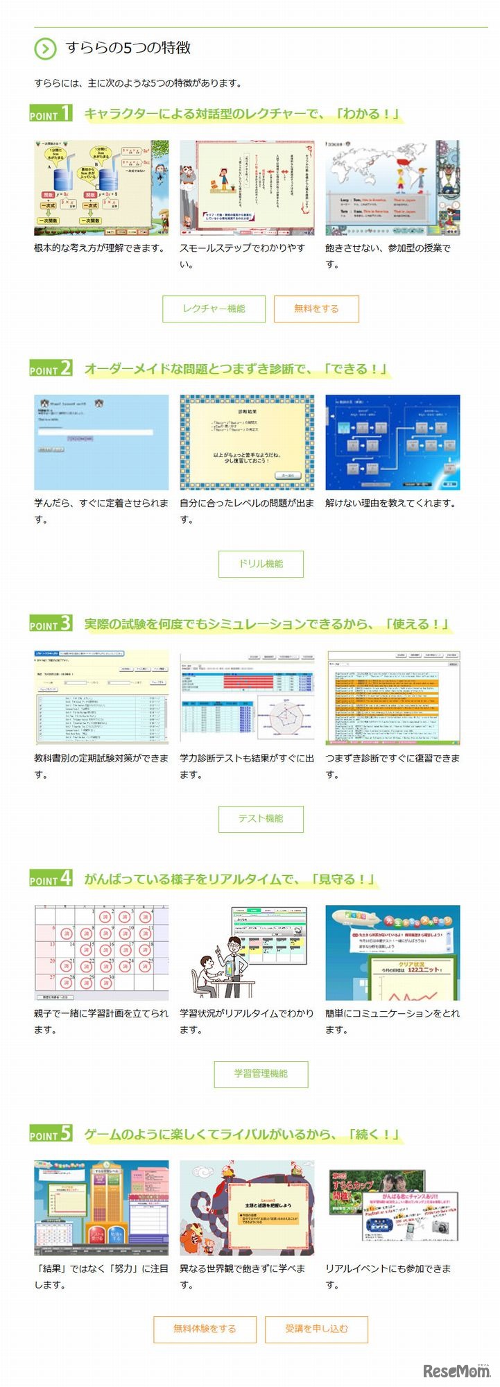 すららとは　すららの5つの特徴
