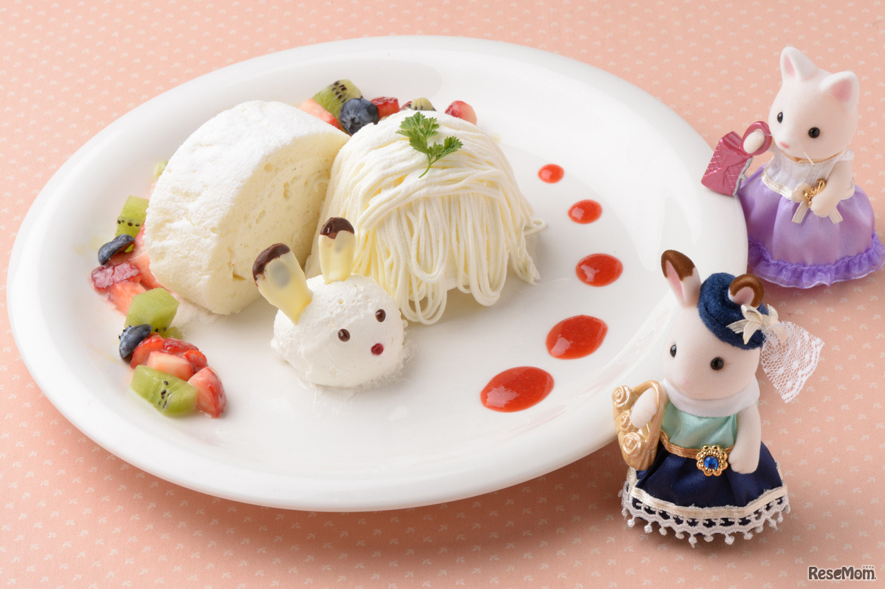 メルシークレープ「ショコラウサギのホワイトモンブラン&ロール」