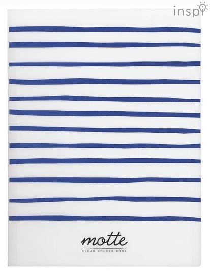 クリヤーホルダーブック＜MOTTE＞限定柄（ボーダー）