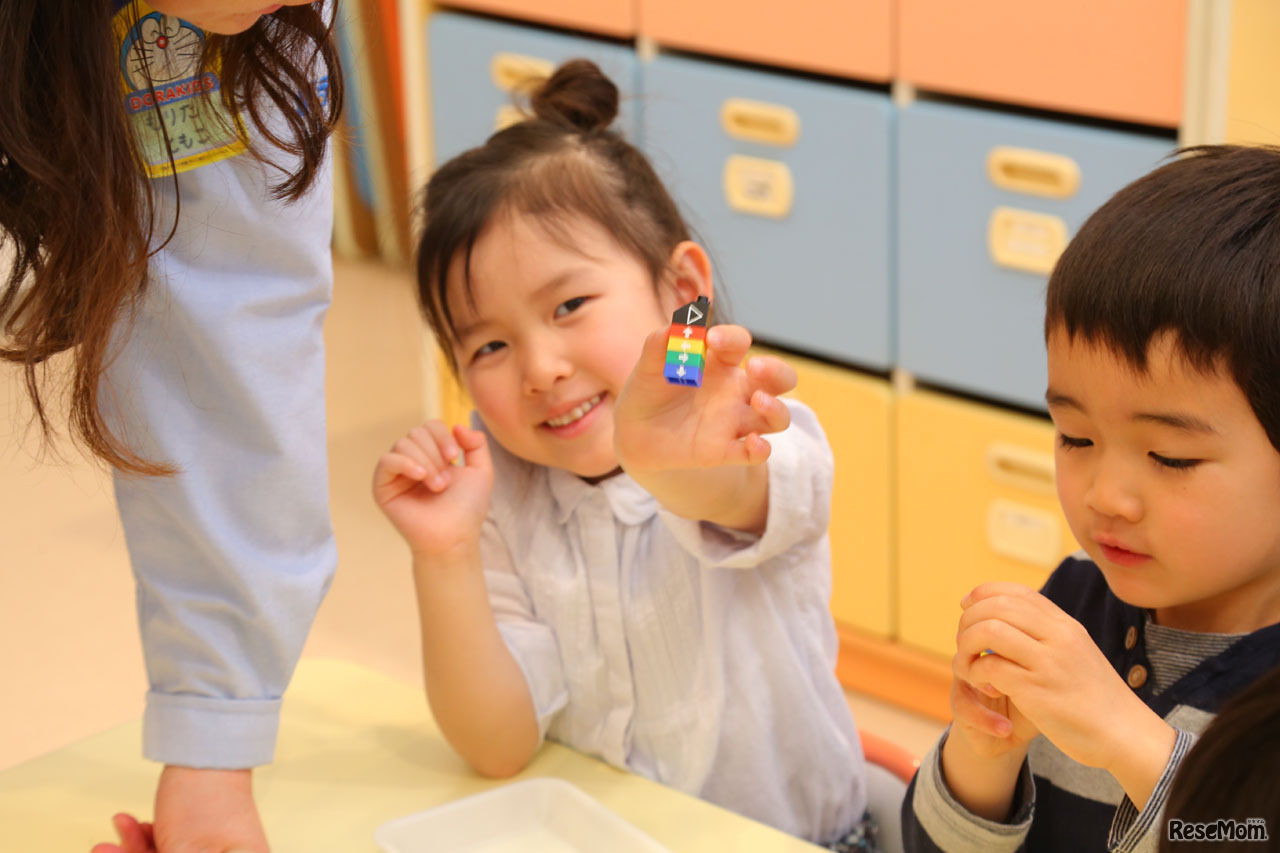 ブロックをつなげて完成