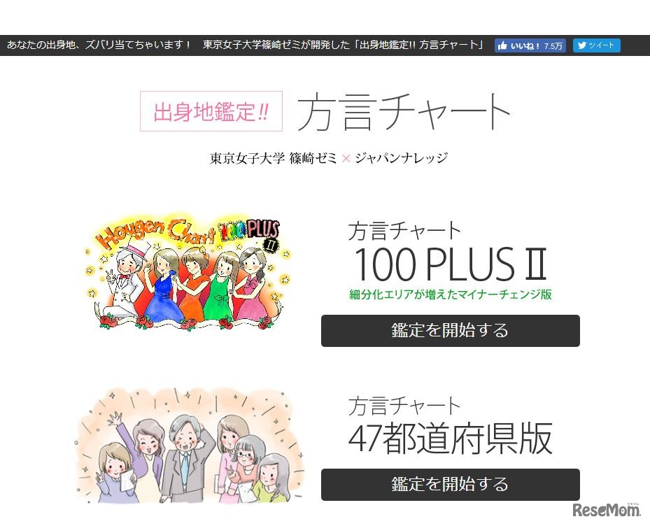 出身地鑑定!!方言チャート