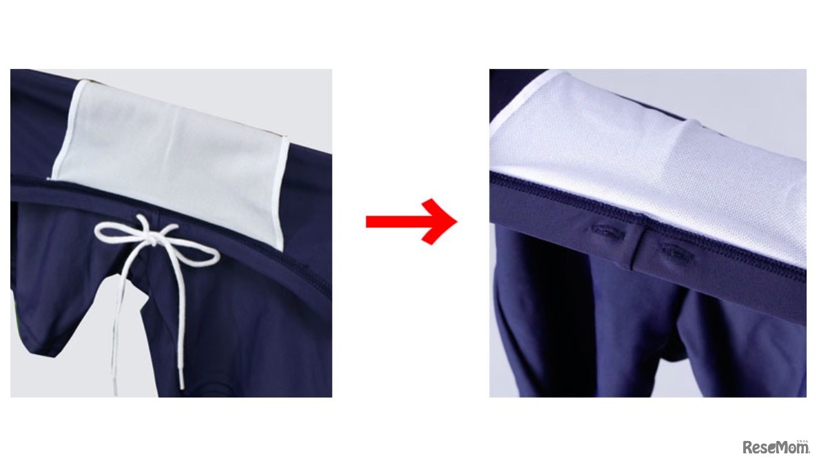 ひもなしスクール水着