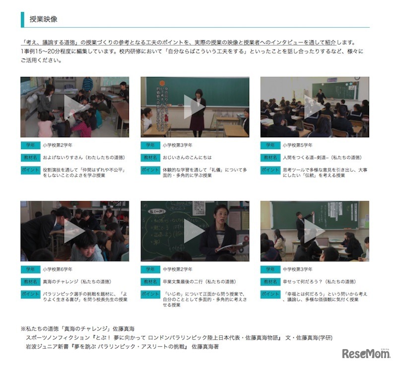 アーカイブで閲覧できる授業映像
