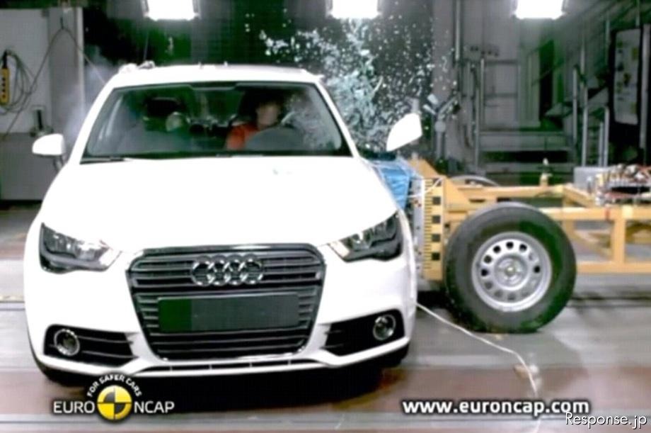 アウディ A1衝突テスト 動画キャプチャ