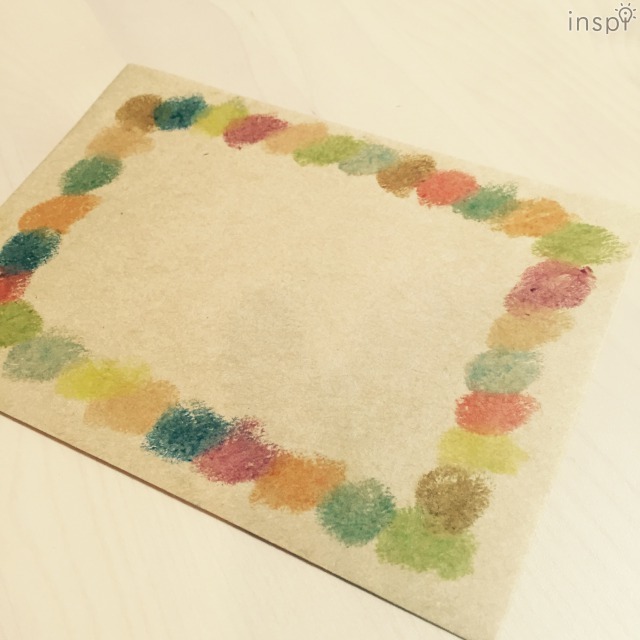 丸を重ねるだけでもオリジナルのかわいいカードに