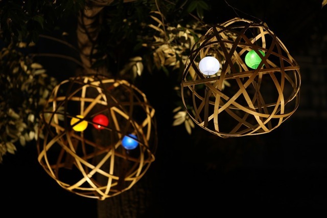 竹毬風鈴オブジェ「川越氷川神社 縁むすび風鈴」