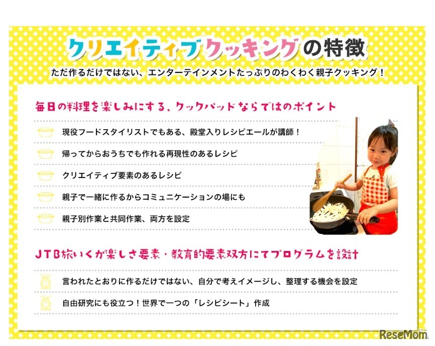 クリエイティブクッキングの特徴