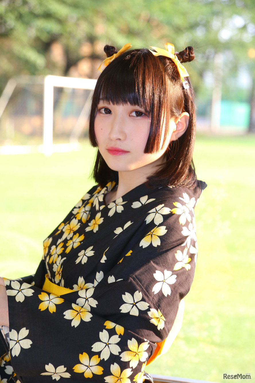 浴衣姿の十文字学園女子大学の学生（織姫祭2017）