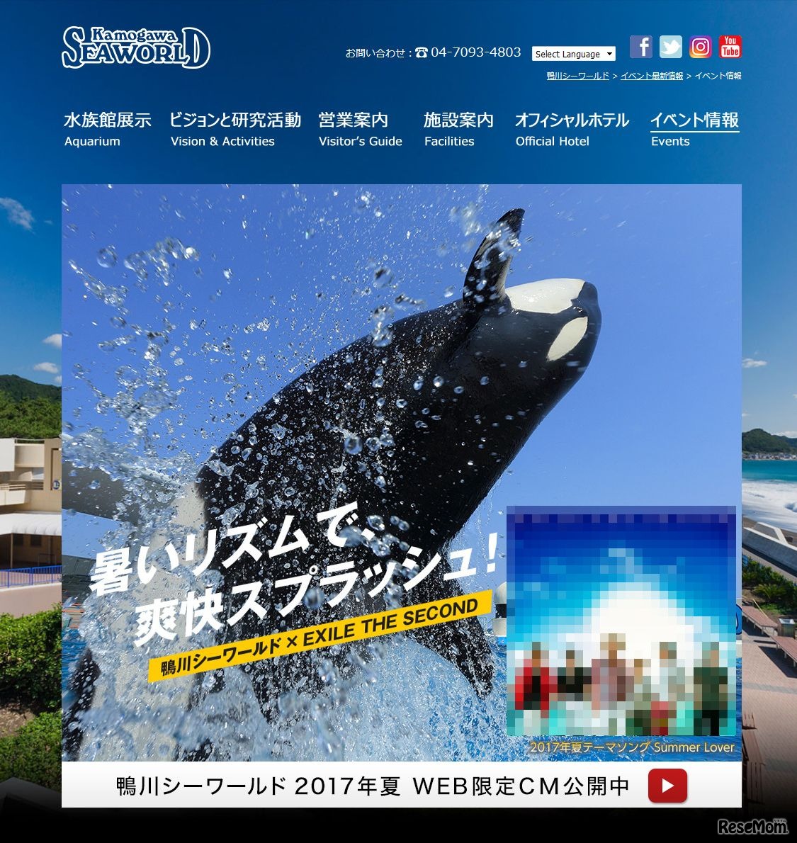 鴨川シーワールド2017夏「暑いリズムで、爽快スプラッシュ！」