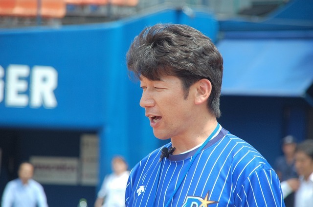 横浜DeNAベイスターズ野球振興プロジェクト「やきゅうみらいアクション」の発表記者会見に参加した三浦大輔氏（2017年7月20日）