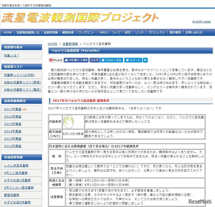 流星電波観測国際プロジェクト
