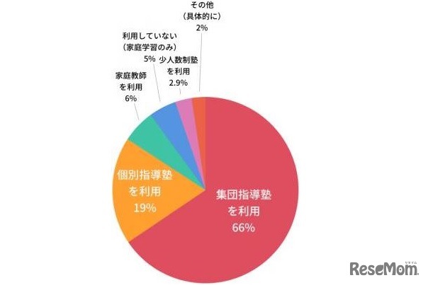 入試対策として進学塾や家庭教師などを利用しているか
