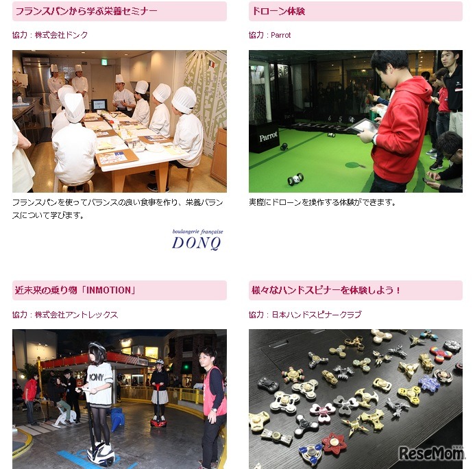 特別プログラムの例