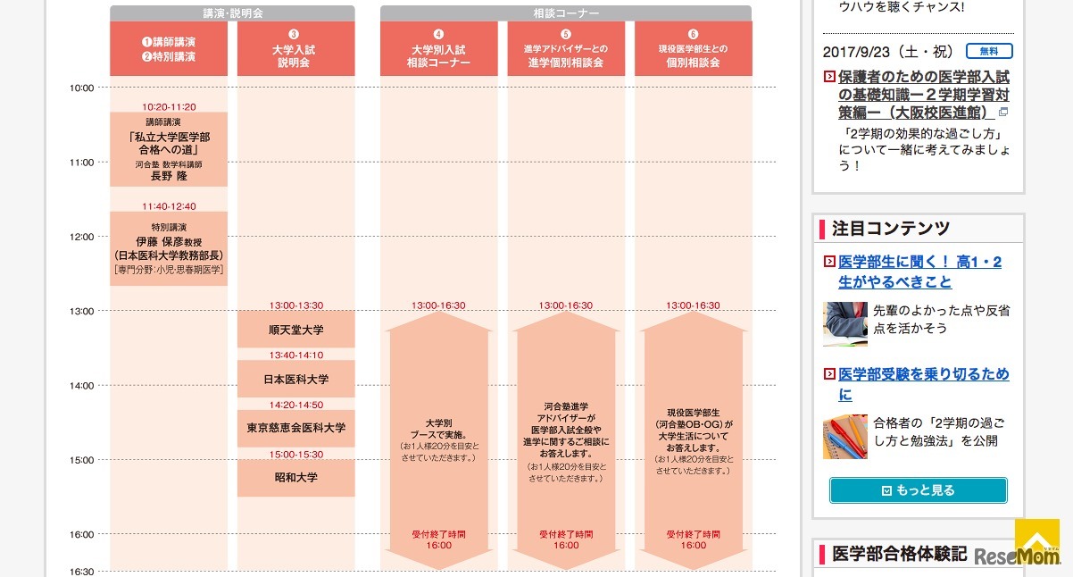 タイムスケジュール