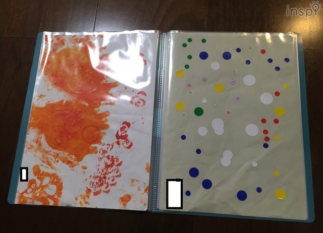 1枚ずつクリヤーホルダーに入れてあげれば、あとで簡単に見返せますし、ピシッと保管できますよ